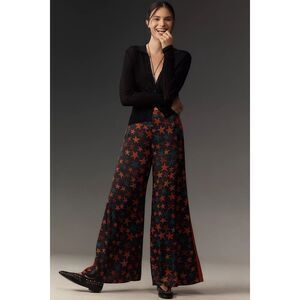 New Farm Rio x Anthropologie Star Print Wide-Leg Pants Size S
